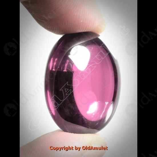 Pink Oval Naga-eye +pandents Thai Holy Amulet Gemstone 100%real Size-m