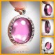 Pink Oval Naga-eye +pandents Thai Holy Amulet Gemstone 100%real Size-m