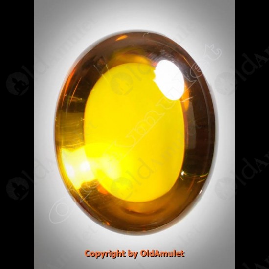 Yellow Oval Naga-eye +pandents Thai Holy Amulet Gemstone 100%real Size-m