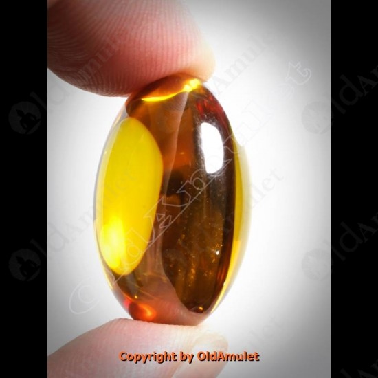 Yellow Oval Naga-eye +pandents Thai Holy Amulet Gemstone 100%real Size-m