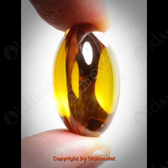 Yellow Oval Naga-eye +pandents Thai Holy Amulet Gemstone 100%real Size-m