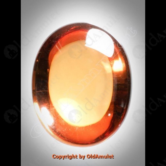 ORANGE OVAL NAGA-EYE +PANDENTS CASTHAI HOLY AMULET GEMSTONE 100%REAL SIZE-M