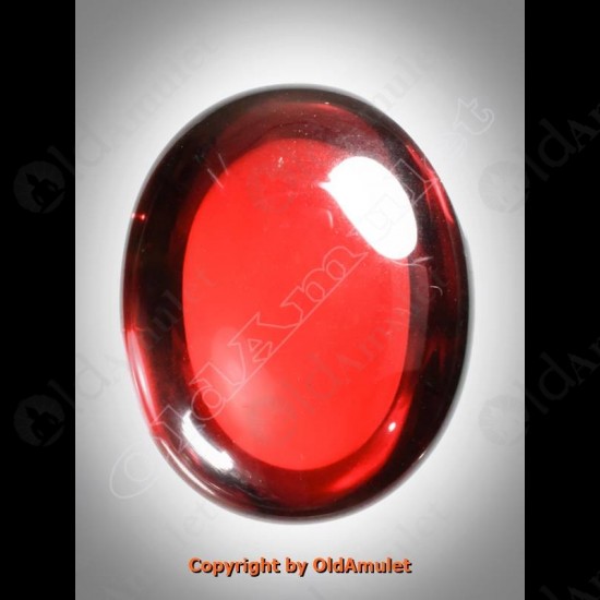 RED OVAL NAGA-EYE +PANDENTS CASE THAI HOLY AMULET GEMSTONE 100%REAL SIZE-M