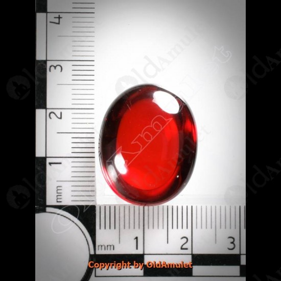 RED OVAL NAGA-EYE +PANDENTS CASE THAI HOLY AMULET GEMSTONE 100%REAL SIZE-M