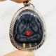 Thai Amulet Phra Pidta Closed Eye 3takud +gem Black Powder Lp Chuen 2545