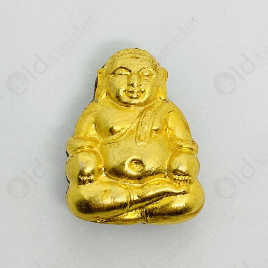 Thai Amulet Happy Buddha Sangkajai Powder + Gold Face Mask Lp Up 2554