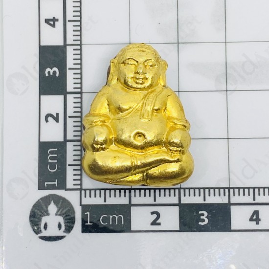 Thai Amulet Happy Buddha Sangkajai Powder + Gold Face Mask Lp Up 2554