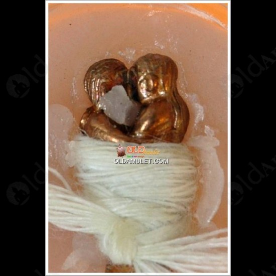 THAI AMULET WAXY LIPS YINN-KU-RAK COUPLE LOVE LUCKY CHARMING LP KERN