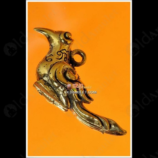 THAI AMULET SALIKA CHARMING BIRD LUCKY BRASS BRONZE MIXED LP NEN 2554