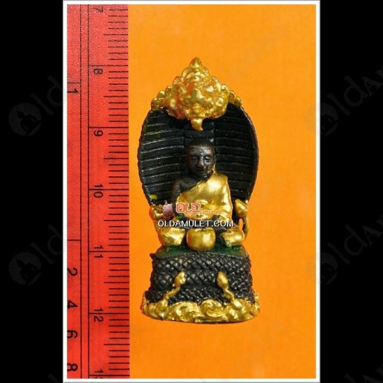 THAI AMULET PHRA OPAKUT NAGA PROTECT BRONZE BLACK GOLD REEF LP NEN 2553