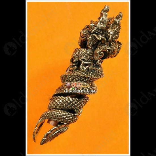 THAI AMULET TAKRUD TWIST NAGA LOVE CHARMING BRONZE MIXED LP NEN 2553