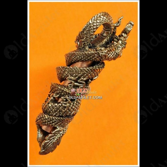 THAI AMULET TAKRUD TWIST NAGA LOVE CHARMING BRONZE MIXED LP NEN 2553