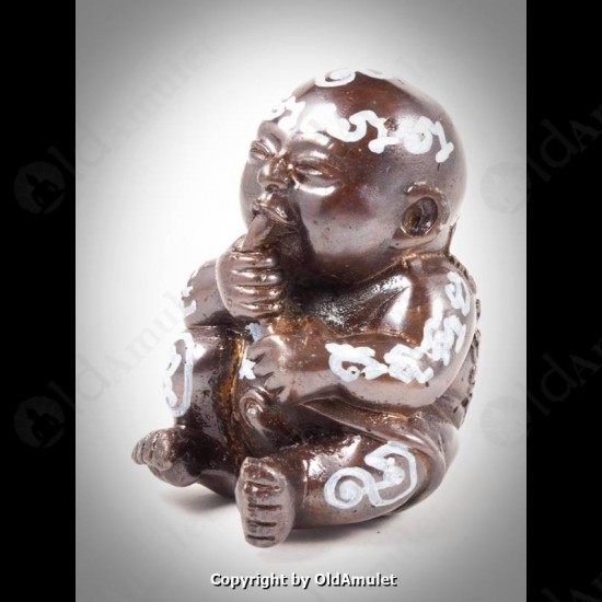 Thai Amulet Kmt Gumanthong Charming Mini Figure Bronze Black Lp Nen 2554