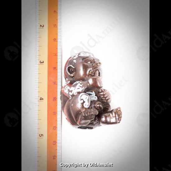 Thai Amulet Kmt Gumanthong Charming Mini Figure Bronze Black Lp Nen 2554