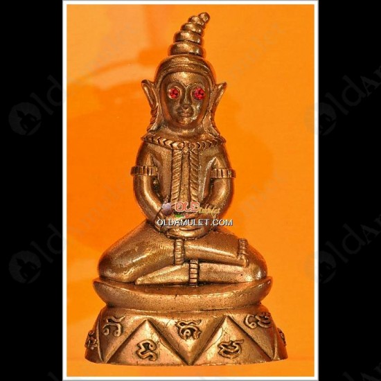 Thai Amulet Ngang Red Eye Love Charming Figure Copper Takrud Lp Nen 2554