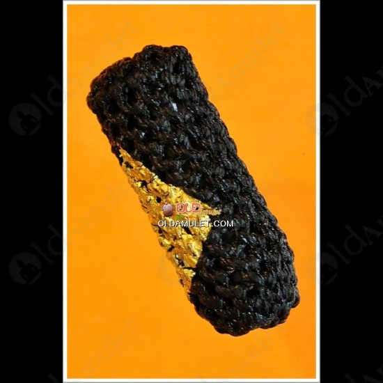 THAI AMULET TAKUD BLACK ROPE KNIT GOLD PAINT PROTECTION BRASS LP UP 2554