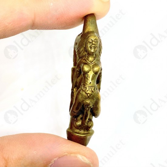 Thai Amulet Paladkik Lady Feel Spasm Love Attraction Bronze Lp Key 2543