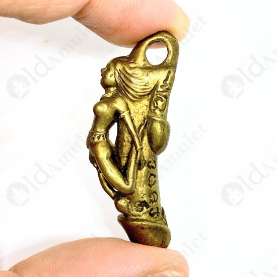 Thai Amulet Paladkik Lady Feel Spasm Love Attraction Bronze Lp Key 2543