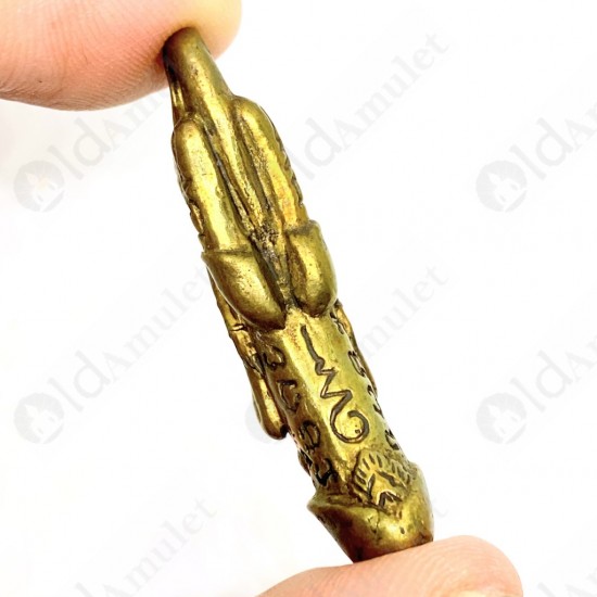 Thai Amulet Paladkik Lady Feel Spasm Love Attraction Bronze Lp Key 2543