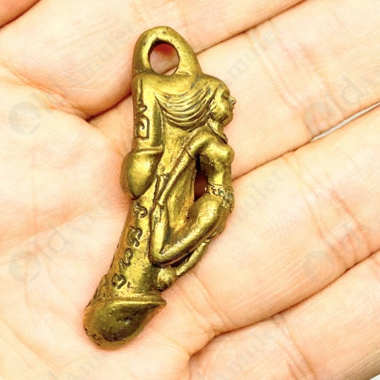 Thai Amulet Paladkik Lady Feel Spasm Love Attraction Bronze Lp Key 2543