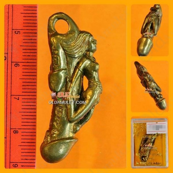 Thai Amulet Paladkik Lady Feel Spasm Love Attraction Bronze Lp Key 2543