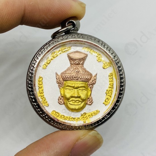 Thai Amulet Ganesha+ler Sri Hermit Wealthy Coin 3color Plate Lp Key 2550