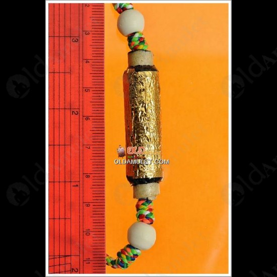 THAI AMULET TAKRUD CHAIN GOLD REEF SKIN TIGER HEALTHY STRONG LP KEY 2551