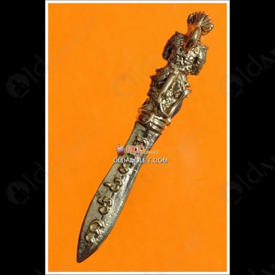 Thai Amulet Mini Dagger Knife Evil Eye Protection Bronze Mix Lp Key 2551