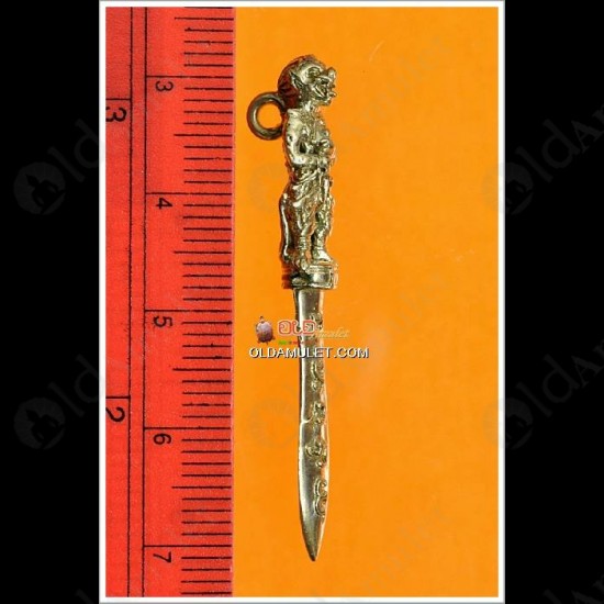 Thai Amulet Mini Dagger Knife Evil Eye Protection Bronze Mix Lp Key 2551