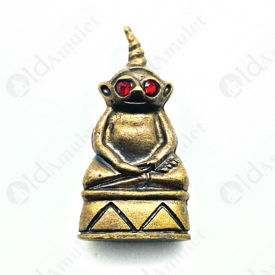 THAI AMULET STRONG CHARMING SEX NGUNG RED EYE MONKEY BRONZE LP SANG 51