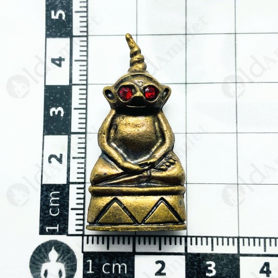 THAI AMULET STRONG CHARMING SEX NGUNG RED EYE MONKEY BRONZE LP SANG 51