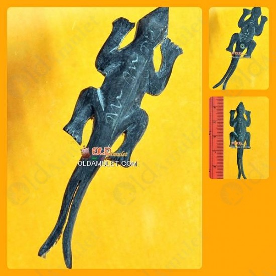 THAI AMULET GECKO 2 TAIL LOVE ATTRACTION BUFFALO HORN CRAVING LP RID 47