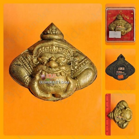 THAI AMULET RAHO GOLD PAINT BLACK HERB LARGE SPECIAL BATCH LP KEY 2548