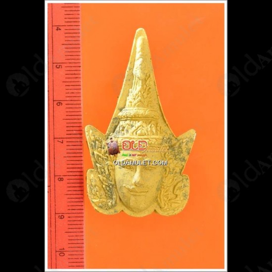 THAI AMULET PHA LAK FACE LOVE CHARMING YELLOW POWDER SMALL LP PHARD 2551