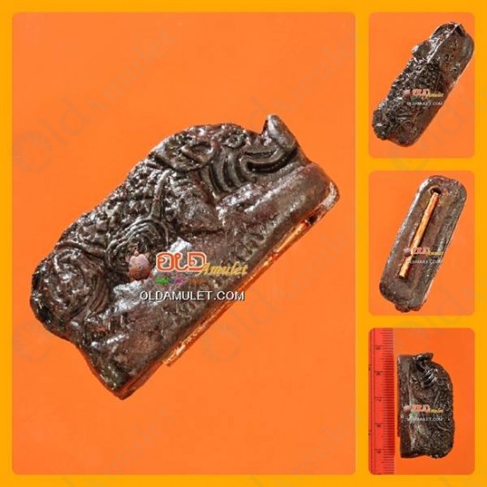 THAI AMULET BLACK PIG 1 COPPER TAKRUD LUCKY WEALTH POWDER LP PHARD 2551