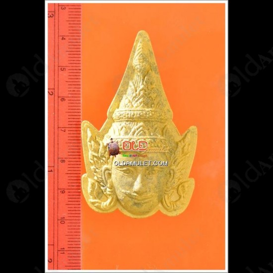 THAI AMULET PHA LAK FACE LOVE CHARMING YELLOW POWDER LARGE LP PHARD 2551