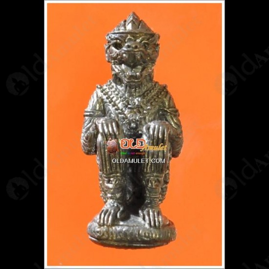 Thai Amulet Monkey Hanuman Bronze+3takrud Life Successful Lp Phard 2551