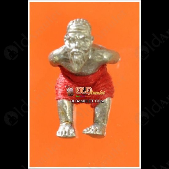 Thai Amulet Hpy Hoon-pa-yon Old Man Robot Silver Red Pant Mini Lp Goy 2553