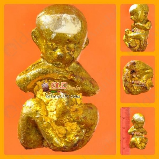 THAI AMULET GMT GUMANTHONG LOOK-KROK YELLOW BRONZE MIXED LP GOY 2553