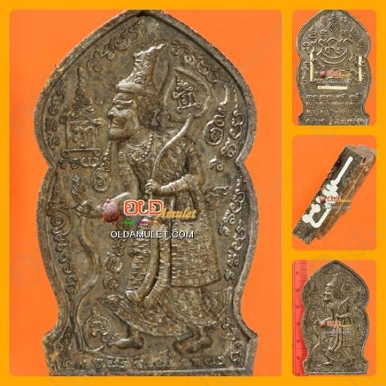 Thai Amulet Lersri Healthy Hermit 3takrud Black Clay Mixed Lp Goy 2553