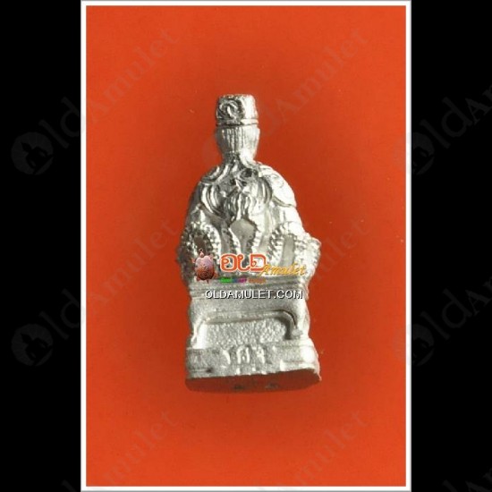 Thai Amulet God Of Money Rich Silver Plate Wealth Luck Small Lp Key 2553