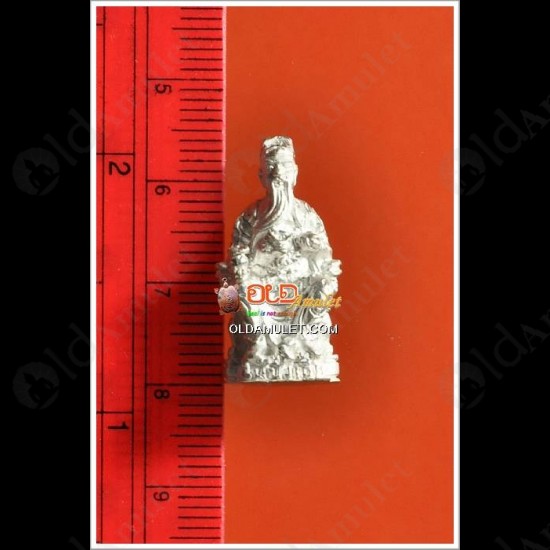 Thai Amulet God Of Money Rich Silver Plate Wealth Luck Small Lp Key 2553