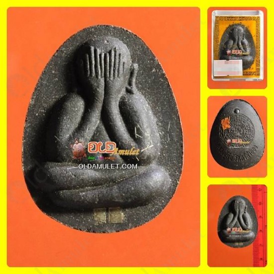 THAI AMULET PIDTA JUMBO BLACK POWDER MIX WEALTHY LUCKY LP KEY 2553