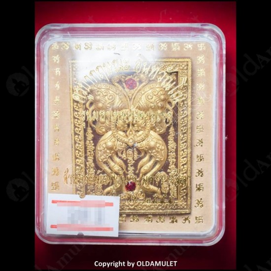 THAI AMULET BUTTERFLY+SPIDER CHARMING GOLD PAINT LARGE KB KRITSANA 2012