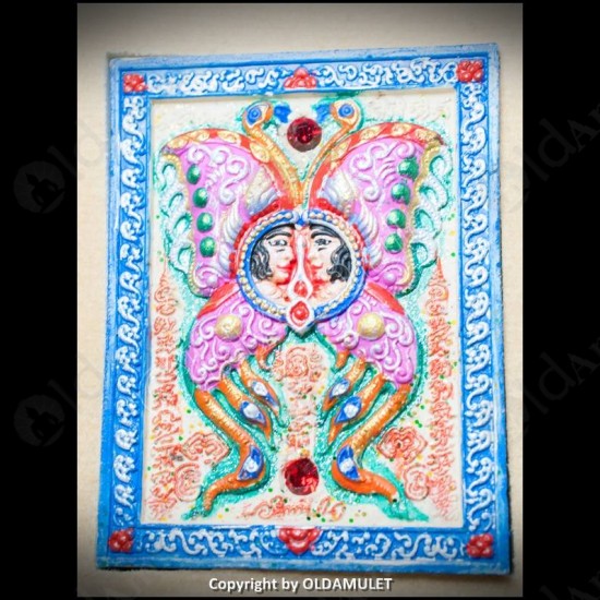 THAI AMULET BUTTERFLY+SPIDER CHARMING MULTICOLOR LARGE KB KRITSANA 2012