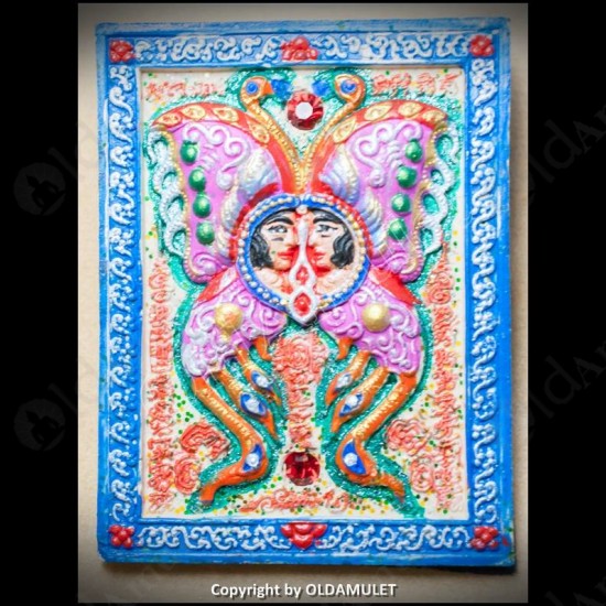 THAI AMULET BUTTERFLY+SPIDER CHARMING MULTICOLOR LARGE KB KRITSANA 2012