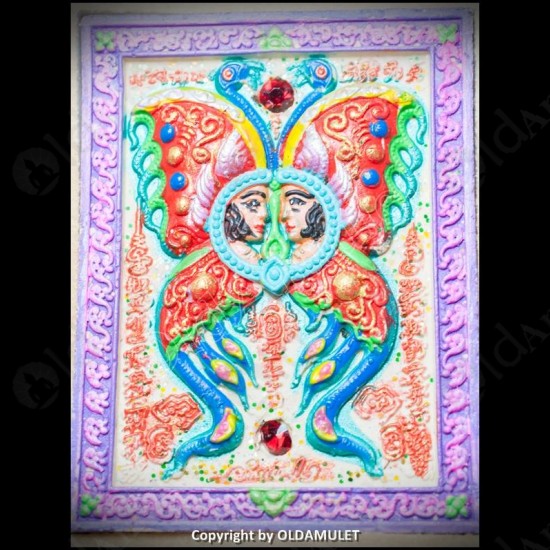 THAI AMULET BUTTERFLY+SPIDER CHARMING MULTICOLOR LARGE KB KRITSANA 2012