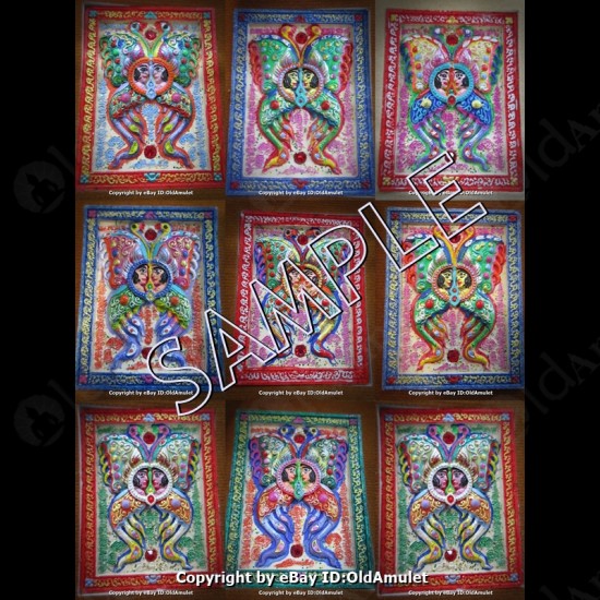 THAI AMULET BUTTERFLY+SPIDER CHARMING MULTICOLOR LARGE KB KRITSANA 2012