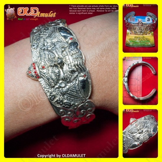 BRACELET RAHU THAI AMULET CHARMING WHITE ALPACCA KB KRITSANA 2012