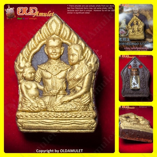 THAI REAL AMULET KHUNPAEN NAM MAN PLAI LOVE ATTRACTION AJ LONG BANG YAI